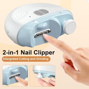 2 in 1 Rechargeable Automatic Rechargeable Electric <b>Nail</b> Clipper With LED Light Fingernail <b>Cutter</b> Polisher for <b>Baby</b> <b>Nail</b> <b>Cutter</b> - Product Image 3