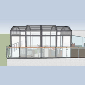 Kits de véranda modernes Angel Brand à prix abordable, packs de véranda DIY complets avec toiture en verre trempé transparent et mobilier - Product Image 1