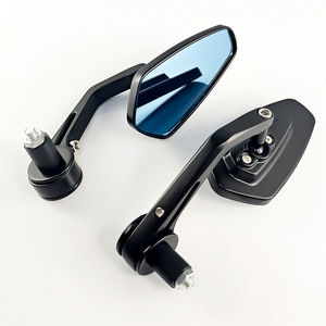 Espejo retrovisor para motocicleta Qiangye, negro y azul, espejo plegable para manillar, protección de seguridad para vehículos eléctricos - Product Image 1