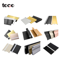 Plinthe LED personnalisée TOCO, profilé en aluminium carré pour carrelage, accessoires d'éclairage pour plinthes murales