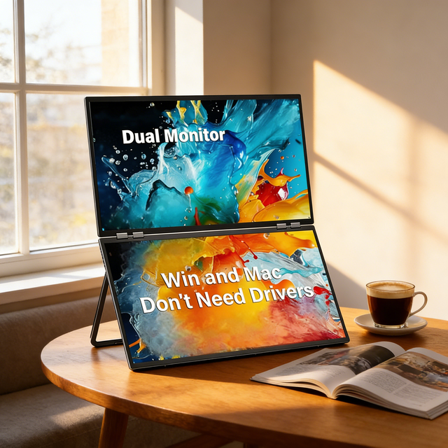 OEM 15.6" Dual Portable Monitor FHD 1080P IPS Type C Dual Display for Laptop Phone Switch PS4/5 Xbox Triple Screen Extender