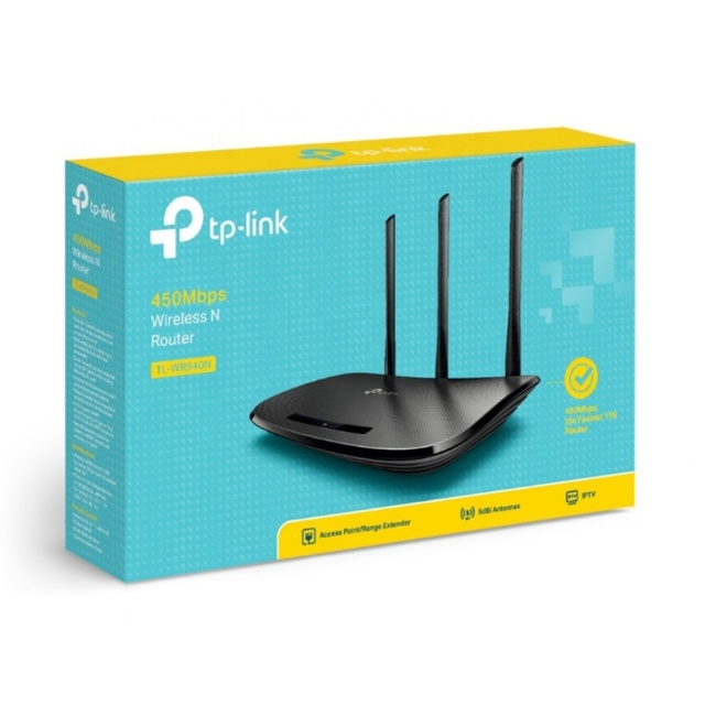 TP-Link TL-WR940N English Firmware 450Mbps Wireless Unlocked 2.4G WiFi Router SOHO VPN WEP Built-in Antennas