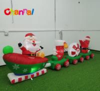 Nouvelles Ornements de Noël gonflables Gonflables de Noël Père Noël et Cerf Bouffées de Noël Gonflables avec Lumière LED pour Pelouse