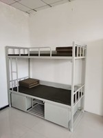 Mobilier Offre Spéciale Lit superposé TRIPL Lit à deux étages en métal Cadre Queen Size en acier Mur pliant Besi Bett