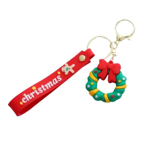 Llavero de 20 cm con corona navideña de resina, estilo superventas, adornos navideños de lujo - Product Image 1