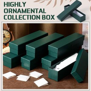Boîte de rangement de luxe rectangulaire vert foncé étanche haut de gamme pour collection de pièces de monnaie, rangement de stylos et emballage cadeau - Product Image 5