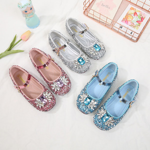 Chaussures de fête pour enfants de 2 à 6 ans, semelles souples, chaussures de princesse pour filles, chaussures de princesse en strass et cristaux pour filles - Product Image 3