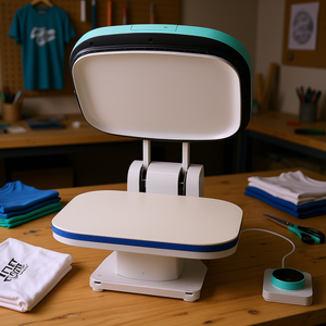 Presse à chaud automatique à plat électrique 12x15 pouces pour impression par transfert thermique sur t-shirts - Product Image 2