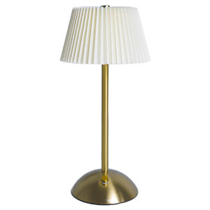 Lampe de table LED sans fil personnalisable avec abat-jour en tissu rechargeable, corps en fer, forme ovale - pour restaurant, lumière de nuit - Product Image 5