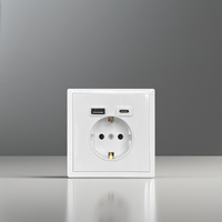 Chargeur rapide double USB A+C, nouveau design 2024 - 20W, prise murale intelligente, matériau PC monopolaire + prise Schuko