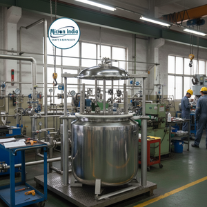 Cuve de préparation d'onguents entièrement automatique et robuste Micron India avec agitateur mélangeur en acier inoxydable pour usage industriel - Product Image 6