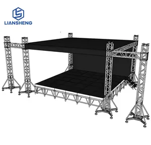 Outdoor Hot Sale Aluminum Alloy 6082-T6 Roof Truss Structure Design With Stage System