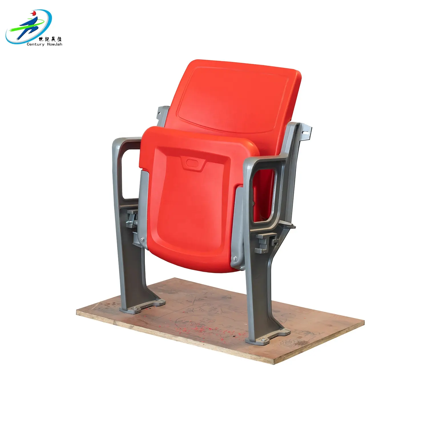 Silla de plástico HDPE, asientos de estadio, silla plegable personalizada, muebles de exterior, plástico contemporáneo