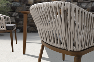 Juego de mesa y silla de comedor de mimbre/ratán sintético impermeable para jardín al aire libre para uso en el patio de Park Villa - Product Image 4