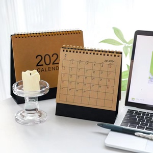 Zeamor 2024 Bảng Lịch Tùy Chỉnh Đơn Giản Bìa Sinh Thái Dây Ràng Buộc Vòng Bàn Lịch - Product Image 3