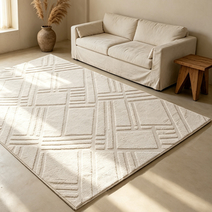 Tapis d'intérieur doux et moelleux en coton <span class=keywords><strong>Shu</strong></span> <span class=keywords><strong>Rong</strong></span> pour salon, chambre à coucher, décoration intérieure confortable et chaleureuse - Product Image 1