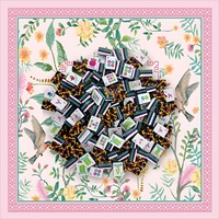 Mahjong américain gravé à 4 couches avec tapis, 160 tuiles en acrylique léopard de luxe de 1,26 pouces, édition Garden