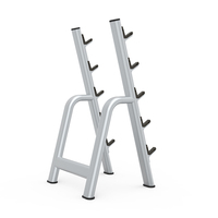 Support de Rangement Professionnel pour Barres de Musculation à 5 Niveaux, Support Commercial Robuste pour Haltères, Idéal pour la Salle de Sport et l'Entraînement de Force