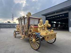 HengYiSheng Véhicule utilitaire Sculpture de calèche sans chevaux Calèche royale Transport électrique spécial Prix usine - Product Image 3