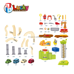 Lucky Toys enfants piste de course pour garçon voiture aventure jouet enfant en bas âge rampe véhicule jouets Puzzle <span class=keywords><strong>Rail</strong></span> voiture - Product Image 4