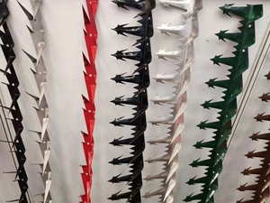 Factory sharp Tooth <strong>Metal</strong> <strong>Fence</strong> <strong>Spikes</strong> Black Color Pvc Coated Anti Climb Wall <strong>Spike</strong> <strong>for</strong> Rat - Product Image 6