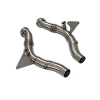 ING SUS 304 tuyau de descente d'échappement pour Ferrari F8 Spider F142MFL 2019 + 3.9T V8 Auto Tuning tuyaux du système d'échappement