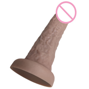 Nouveau dildo réaliste en silicone liquide souple marron de grande taille sans œufs de Jiuxi pour femmes, jouets sexuels pour adultes. - Product Image 2