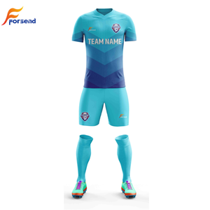 Vente directe du fabricant, maillots de football et shorts d'entraînement pour hommes de haute qualité, respirants, 100% polyester, manches courtes - Product Image 1