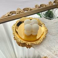 Retro luxe verzilverde borden taart dessert schaal high tea snack fruitschaal sieraden opbergtafel decoratie huis hotel benodigdheden