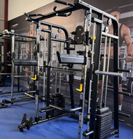 Machine Smith multifonctionnelle en acier inoxydable pour usage domestique – Entraînement complet pour squats, fitness, exercices de musculation (poitrine, jambes, corps entier)