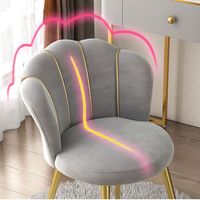 Chaise de Maquillage Pivotante en Acier Inoxydable, Design Luxe Léger, Écologique, Durable, Confort Moderne pour Chambre à Coucher et Salon de Manucure