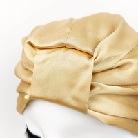 Gorro de Dormir de Seda de Morera 100%, 22 Momme, Doble Capa, Ajustable, con Certificación OEKO-TEX, Gorro de Seda 100% de Lujo