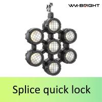 Projecteur LED de scène durable IP65 350W RGBAWW, large plage de températures de fonctionnement, canaux DMX riches