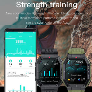 Erkekler için K55 akıllı saat su geçirmez Android IOS sağlık monitör ile özel arama kare şekli ve akıllı hatırlatma - Product Image 3