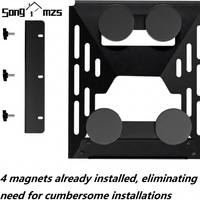Support magnétique pour voiture Starlink Mini avec coque de protection en acier usiné CNC noir