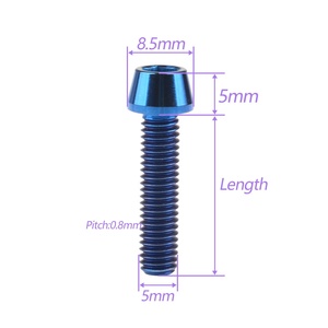 Titan Lớp 5 din912 giảm dần M6x35 Hex ổ cắm giảm dần đầu Bolt rfx thương hiệu - Product Image 3