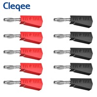 Cleqee P3002 4mm Empilable Fiche Banane Nickelé Haut-Parleur Connecteur Test Sonde Reliure Post 5 Couleurs