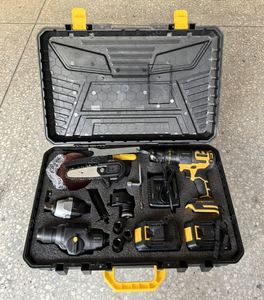 Kit d'outils électriques sans fil 5-en-1 le plus vendu : tournevis électrique, perceuse à percussion, meuleuse d'angle, scie électrique - Product Image 4