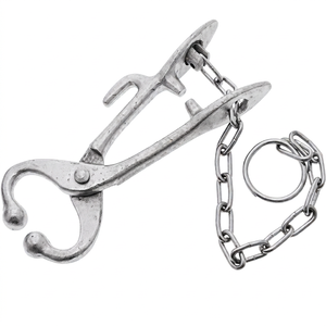 Anillo Nasal de Acero Inoxidable Veterinario de Primera Calidad, Reutilizable y Duradero, con Resorte, para Uso en Cirugía de Ganado - Product Image 1