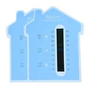 Suministro de fábrica, tarjeta de papel, termómetro de habitación digital, tarjeta de prueba de temperatura interior con cambio de color LCD