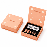 Boîtes personnalisées pour faux ongles et cils, impression numérique, fermeture magnétique, éponge, emballage en carton écologique pour maquillage