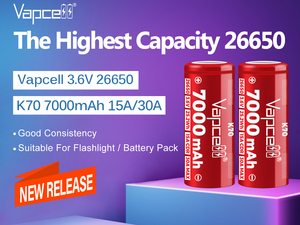 26650 7000mAh 15A <span class=keywords><strong>3.6V</strong></span> có thể sạc lại Li-ion pin di động công suất cao nhất 26650 cho gói pin - Product Image 4