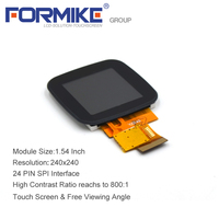 Layar sentuh kapasitif LCD IPS 1.54 inci, layar tampilan TFT LCD IPS ukuran kecil 240x240