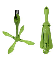 Kit d'ancre de kayak vert Accessoires d'ancre pliants avec corde pour la pêche Kayak Canoë Jet Ski SUP et bateau