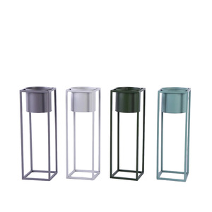 Moderno alto metallo zincato in vaso <span class=keywords><strong>Stand</strong></span> Rack rimovibili vasi decorativi di fiori per il giardino e la casa decorazione esterna - Product Image 2