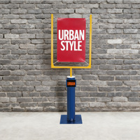 Support de signalisation publicitaire sur pied moderne, écologique, réglable, pliable et rotatif, avec cadre à clipser pour supermarché