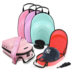 Bolsas de Transporte Personalizadas de Color Rosa para Almacenamiento y Viajes, Estuche de Almacenamiento de EVA para Gorras Snapback - Product Image 1