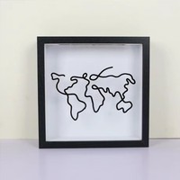 Boîte d'archives d'aventure, cadre de boîte d'ombre de voyage, boîte à souvenirs pour souvenirs, support de collection de billets avec fente