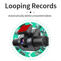 Nouveau Design 2.0 pouces 4 canaux Dash Cam avant et arrière à l'intérieur de la caméra de tableau de bord 360 ° pour les voitures 4 lentilles voiture DVR prise en charge mode de stationnement 24H