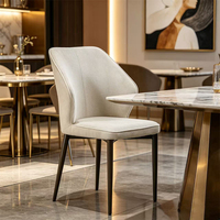 Chaise de salle à manger de luxe légère, dossier nordique confortable, chaise de restaurant moderne et simple